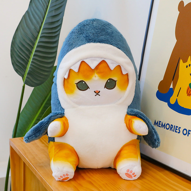 Shark Hoodie Plush Pillow