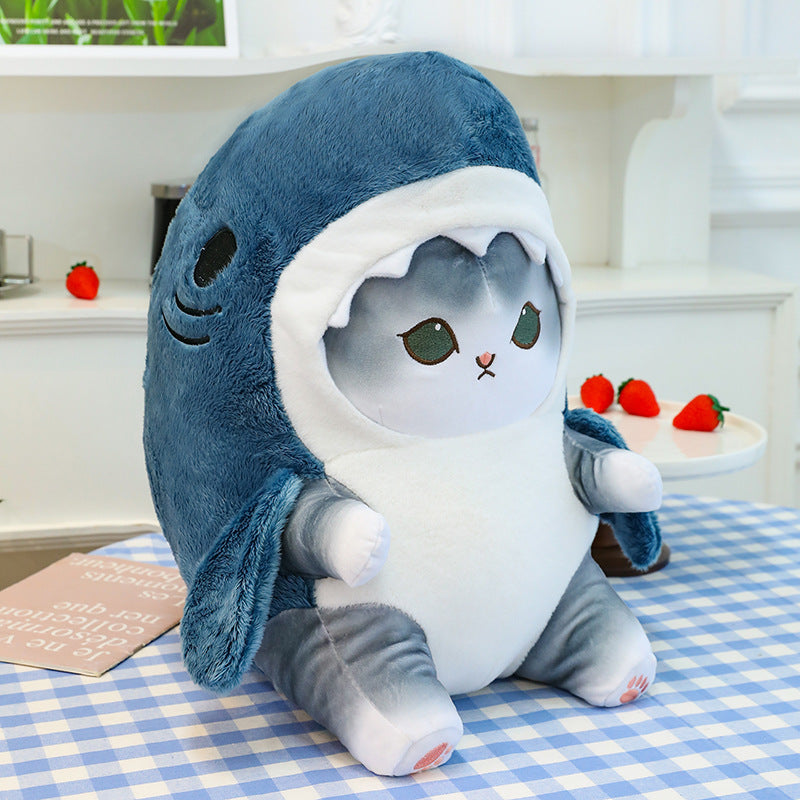Shark Hoodie Plush Pillow