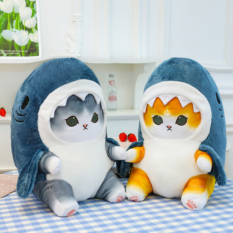 Shark Hoodie Plush Pillow