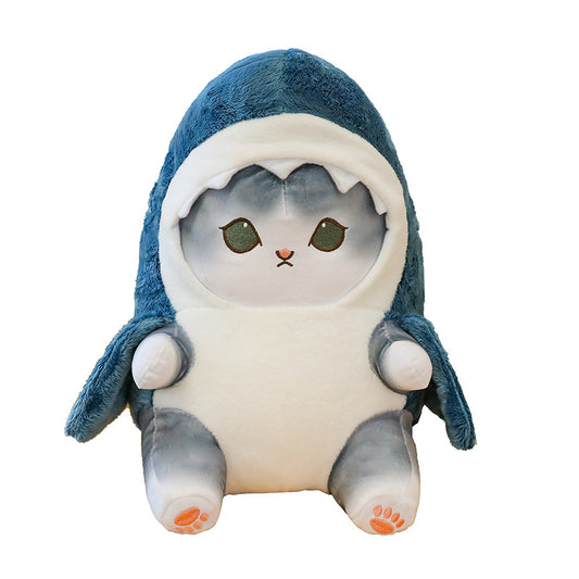 Shark Hoodie Plush Pillow