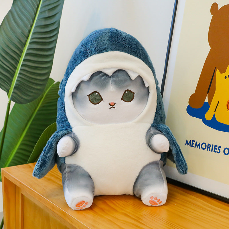 Shark Hoodie Plush Pillow